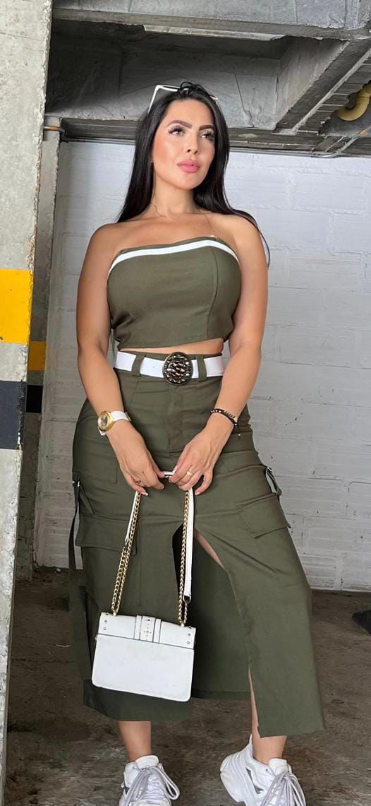 Conjunto Falda Y Blusa 2132a